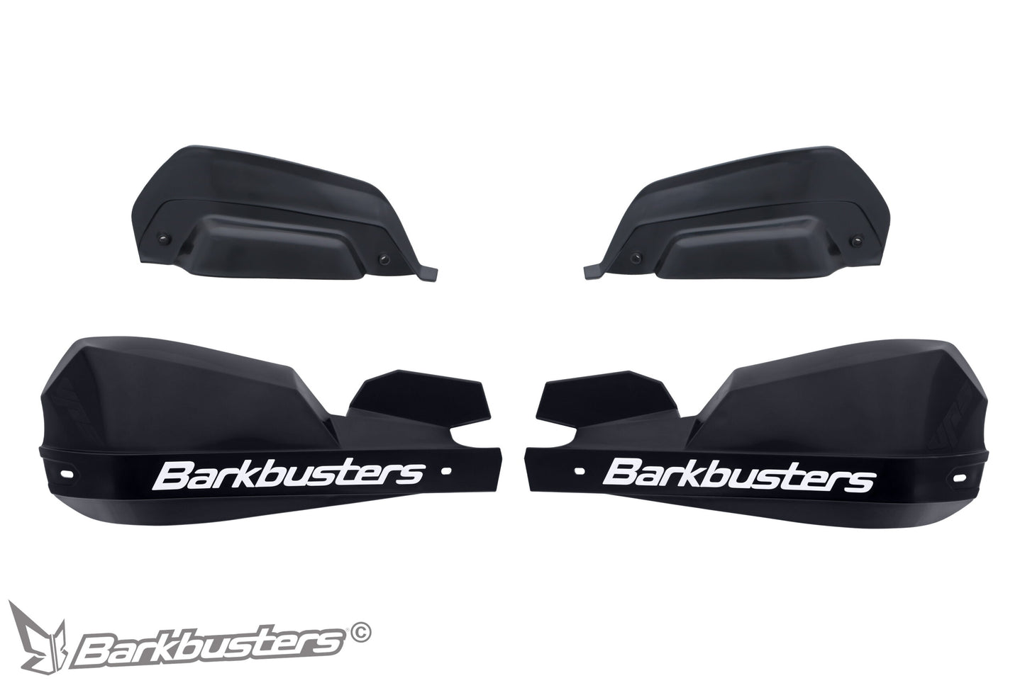 Barkbusters VPS Plastic Guard with Wind Deflector Set Black/Black (VPS-003-00-BK)