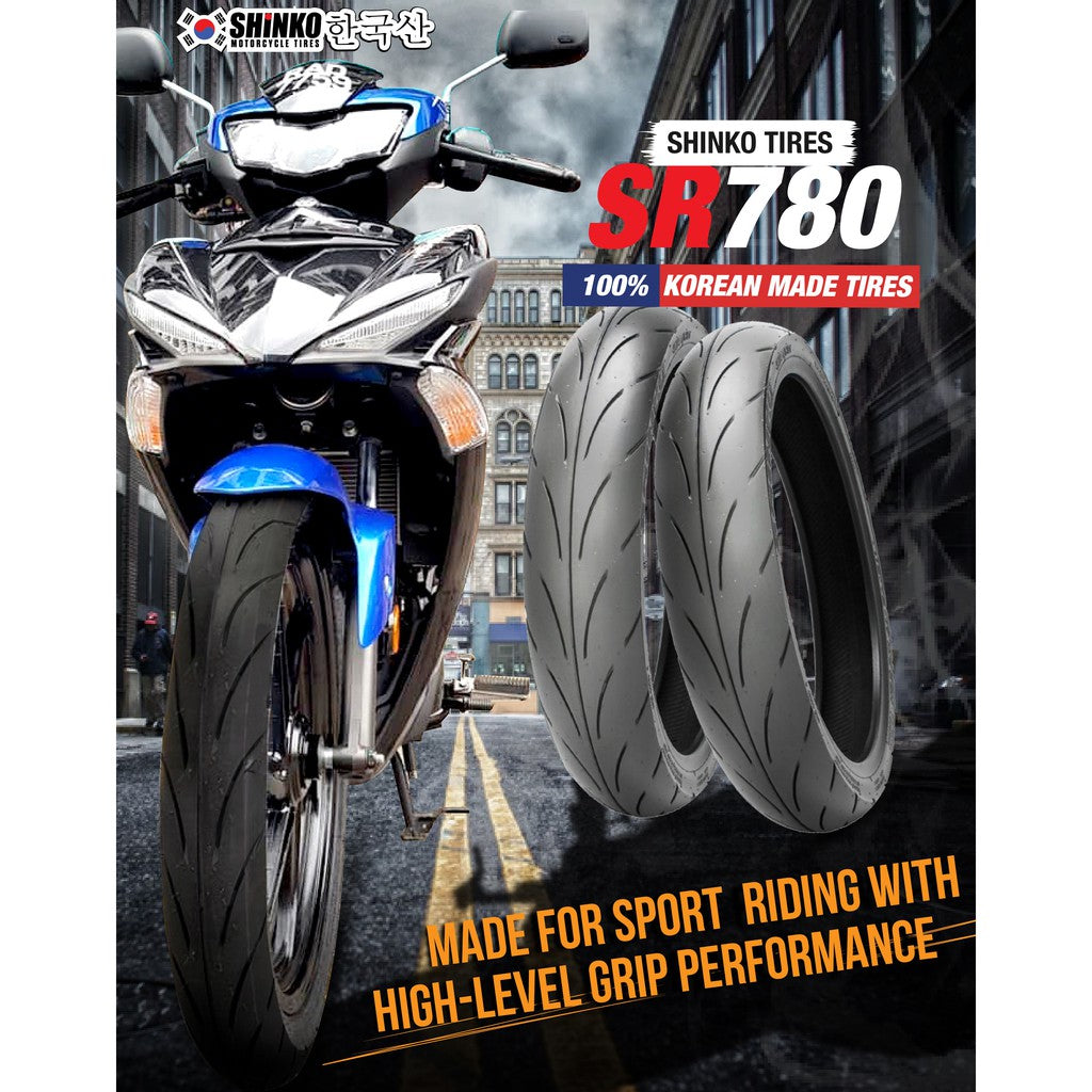 CLEARANCE Shinko Korea Tire Tyre Tayar SR780 (70/90-17) (80/90-17) (90/80-17) (100/80-17) (110/70-17) FAST SHIPPING