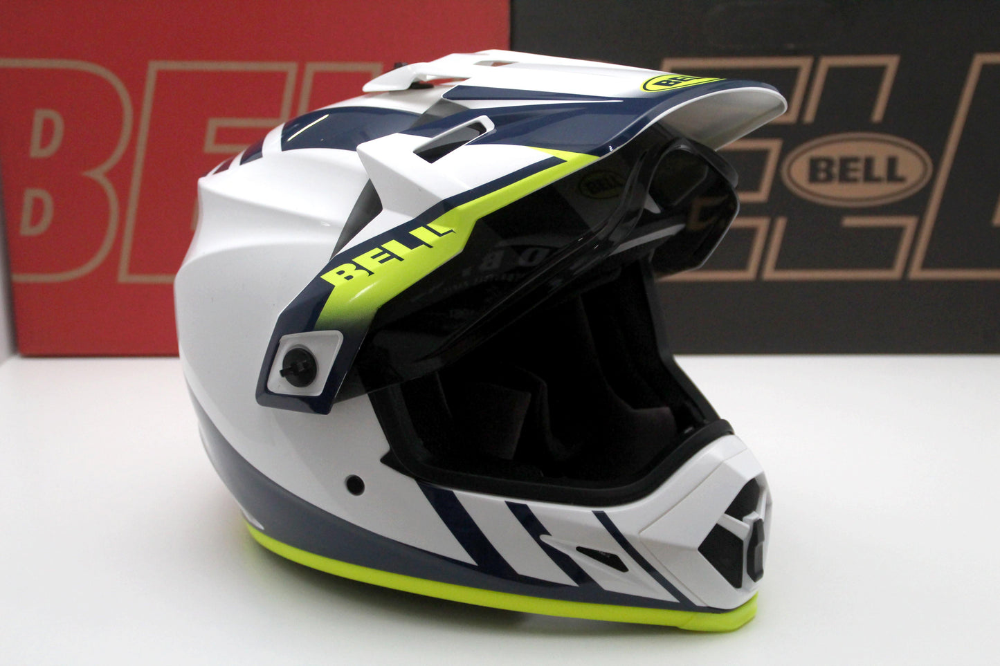 Bell MX-9 Adventure (Dash White/Blue/Hi-Viz) - Durian Bikers
