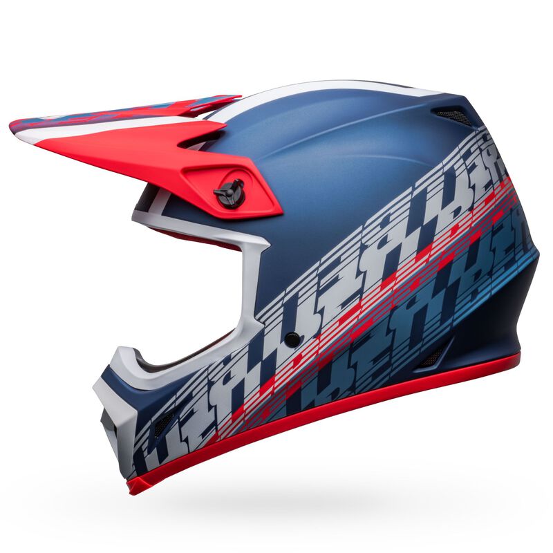 Bell Helmet MX-9 Mips (Offset Matte Metallic Blue/White)