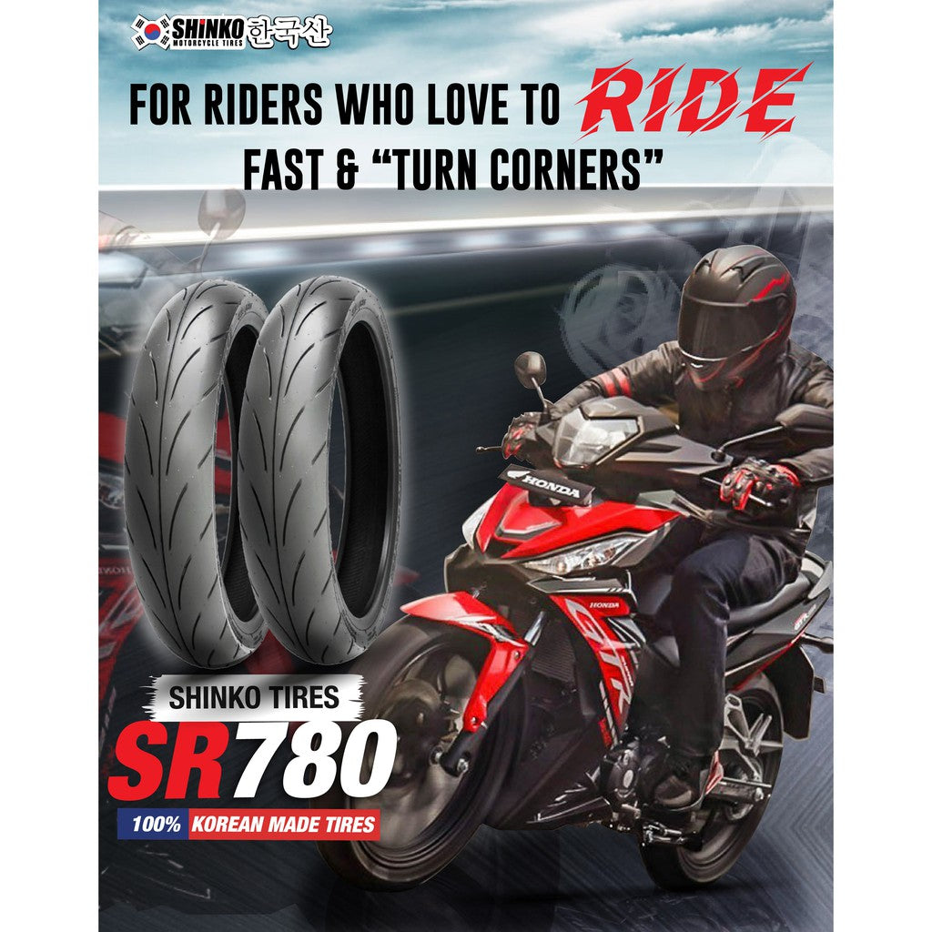 CLEARANCE Shinko Korea Tire Tyre Tayar  SR780 (70/90-17) (80/90-17) (90/80-17) (100/80-17) (110/70-17) FAST SHIPPING
