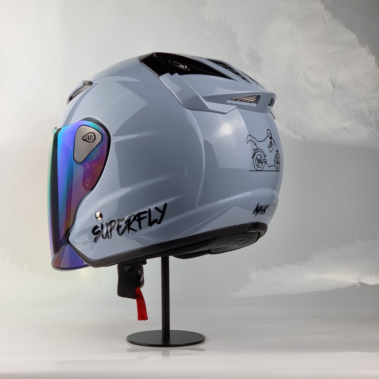 NHK Helmet X SUPERFLY R6 v2 Solid (Nardo Blue Glossy)