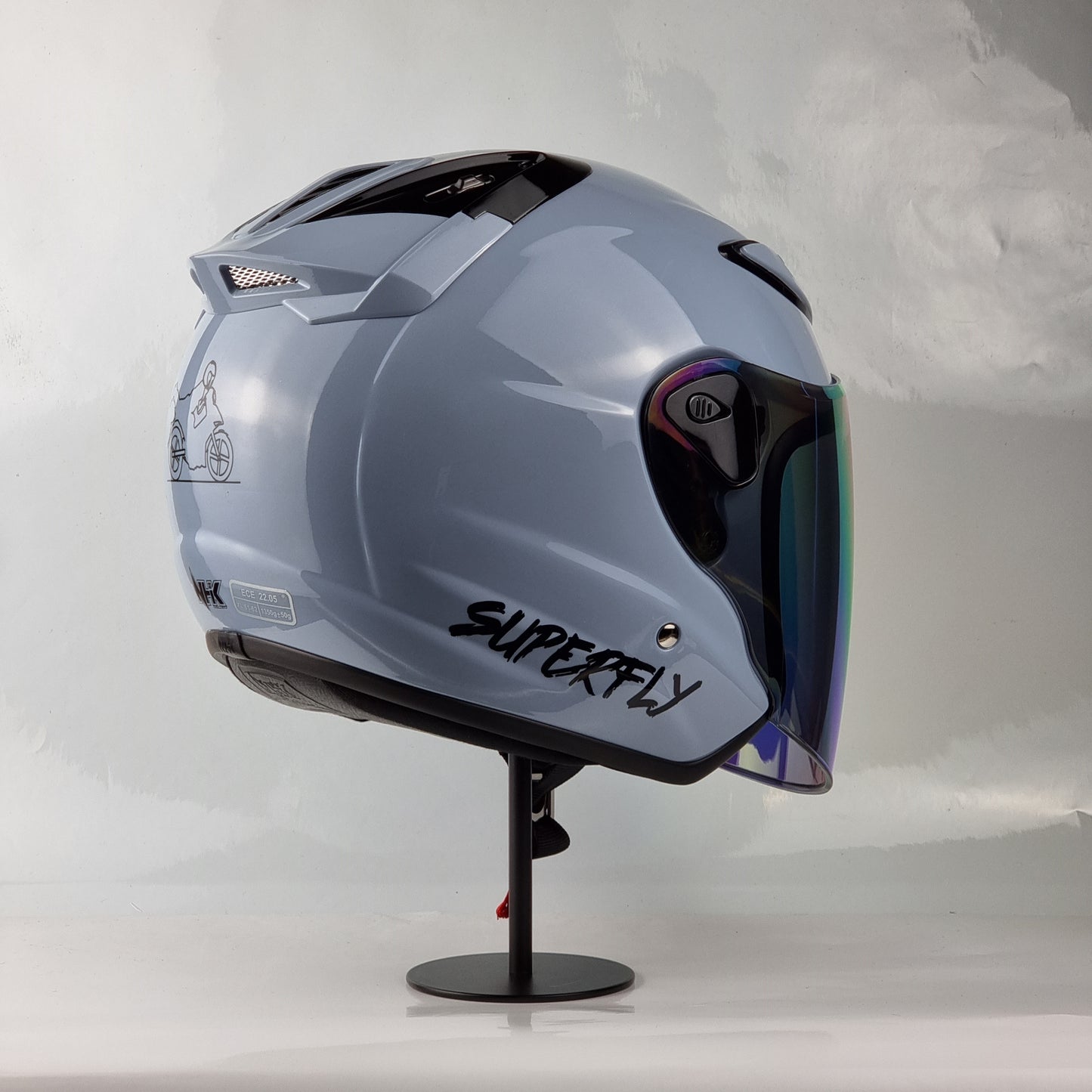 NHK Helmet X SUPERFLY R6 v2 Solid (Nardo Blue Glossy)