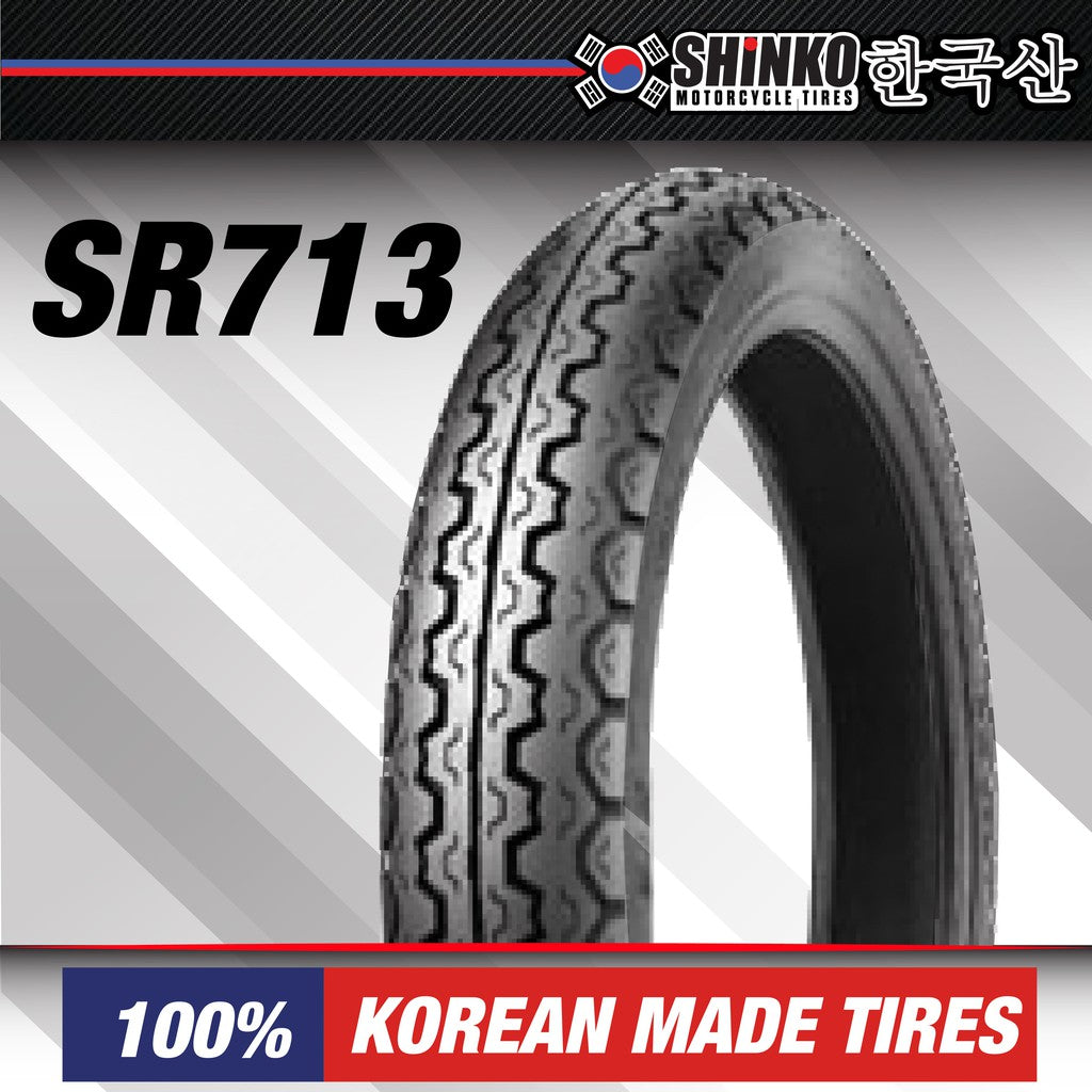 Korea Shinko Tyre Tayar for Yamaha SR713 RXZ 80 90 18 80/90-18, 360H18 (90 90 18). 2x Mileage compared to other brands.
