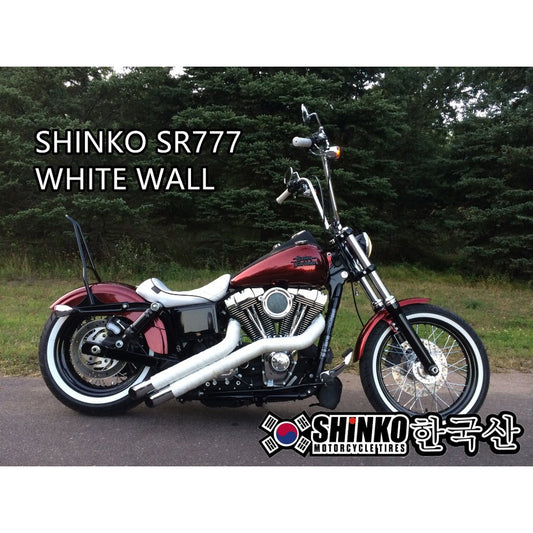 Shinko Tires Tyres Tayar SR777 White Wall HARLEY DAVIDSON CHOPPER CLASSIC CRUISER 90/90-21 100/90-19 120/70-21 130/90B16