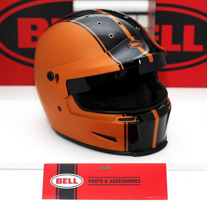 Bell Visor Sparepart for Eliminator Series (Visor Rally Matte/Gloss Black/Orange)