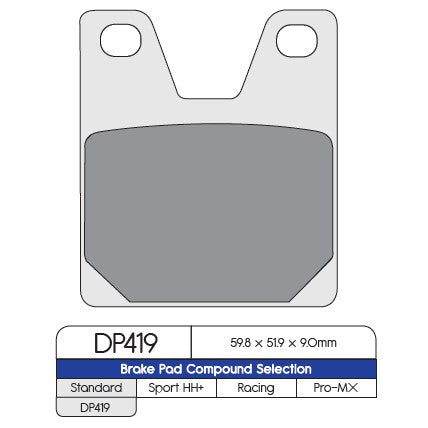 DP Brake Pads for Yamaha YZF-R7 99-01, YZF-R1 98-01