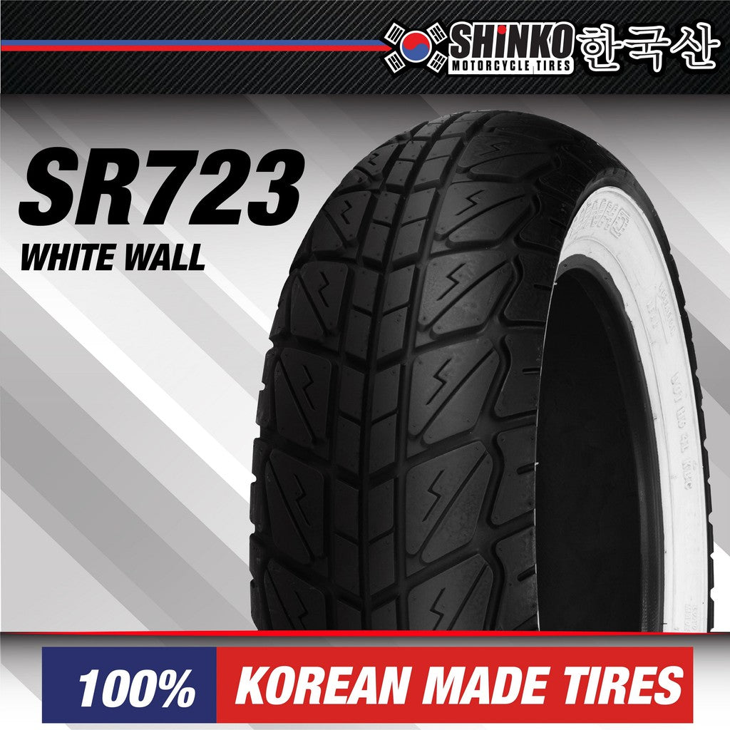 Shinko Tyres Tayar Vespa Series SR723 White Wall 110 120 130 70 11 12