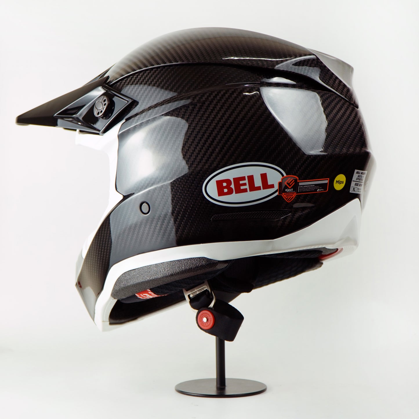 Bell Helmet Moto-10 Spherical (Carbon Gloss Black/White)