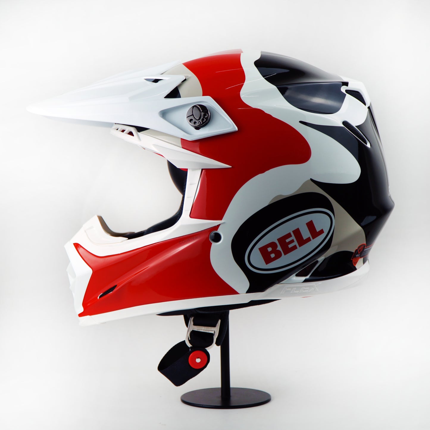 Bell Helmet Moto-9S Flex (Hello Cousteau Reef Matte White/Red)