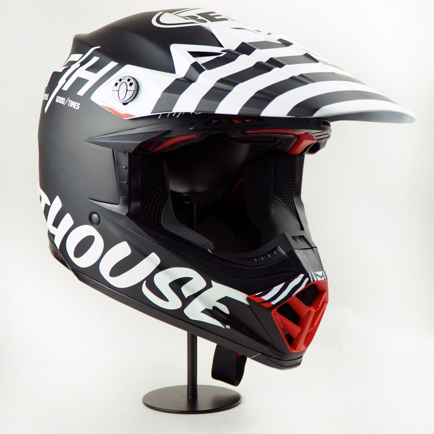 Bell Helmet Moto-9S Flex (FH Flex Crew Matte Black/White)