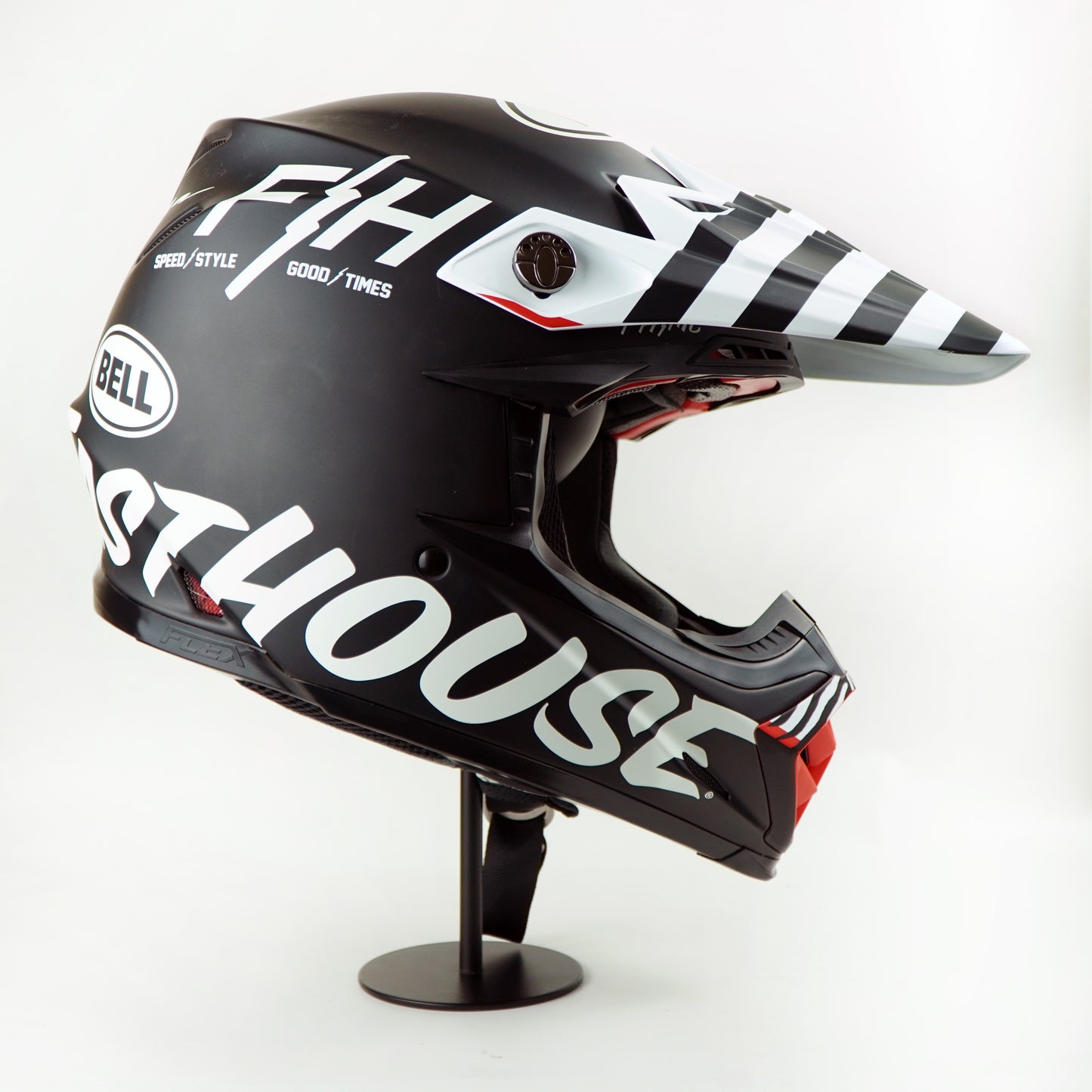 Bell Helmet Moto-9S Flex (FH Flex Crew Matte Black/White)