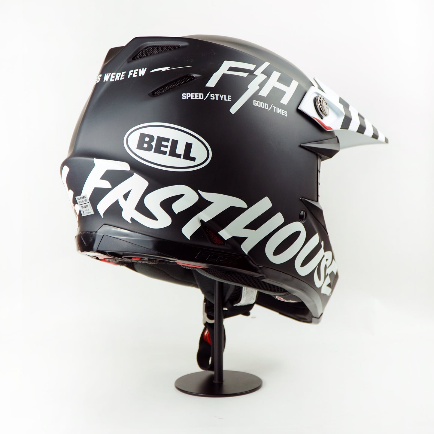 Bell Helmet Moto-9S Flex (FH Flex Crew Matte Black/White)