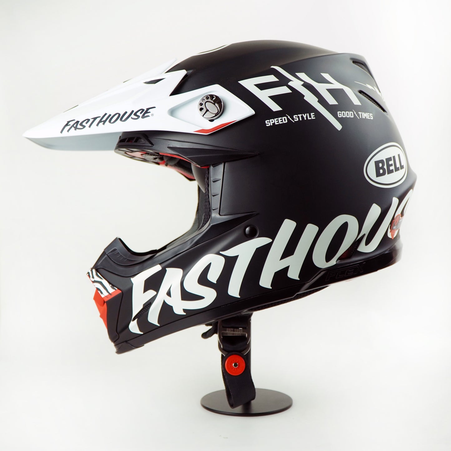 Bell Helmet Moto-9S Flex (FH Flex Crew Matte Black/White)