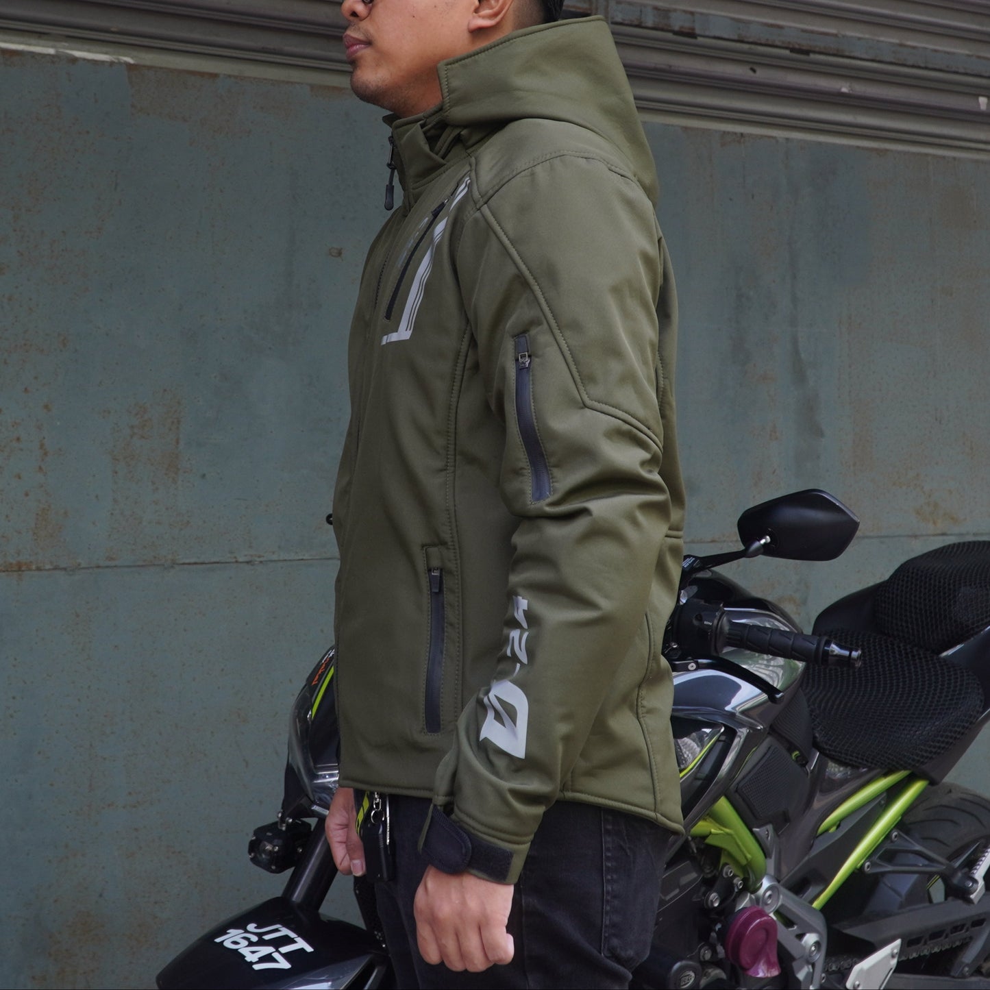 Durian Bikers D-24 Men Jacket Parka (Army Green)