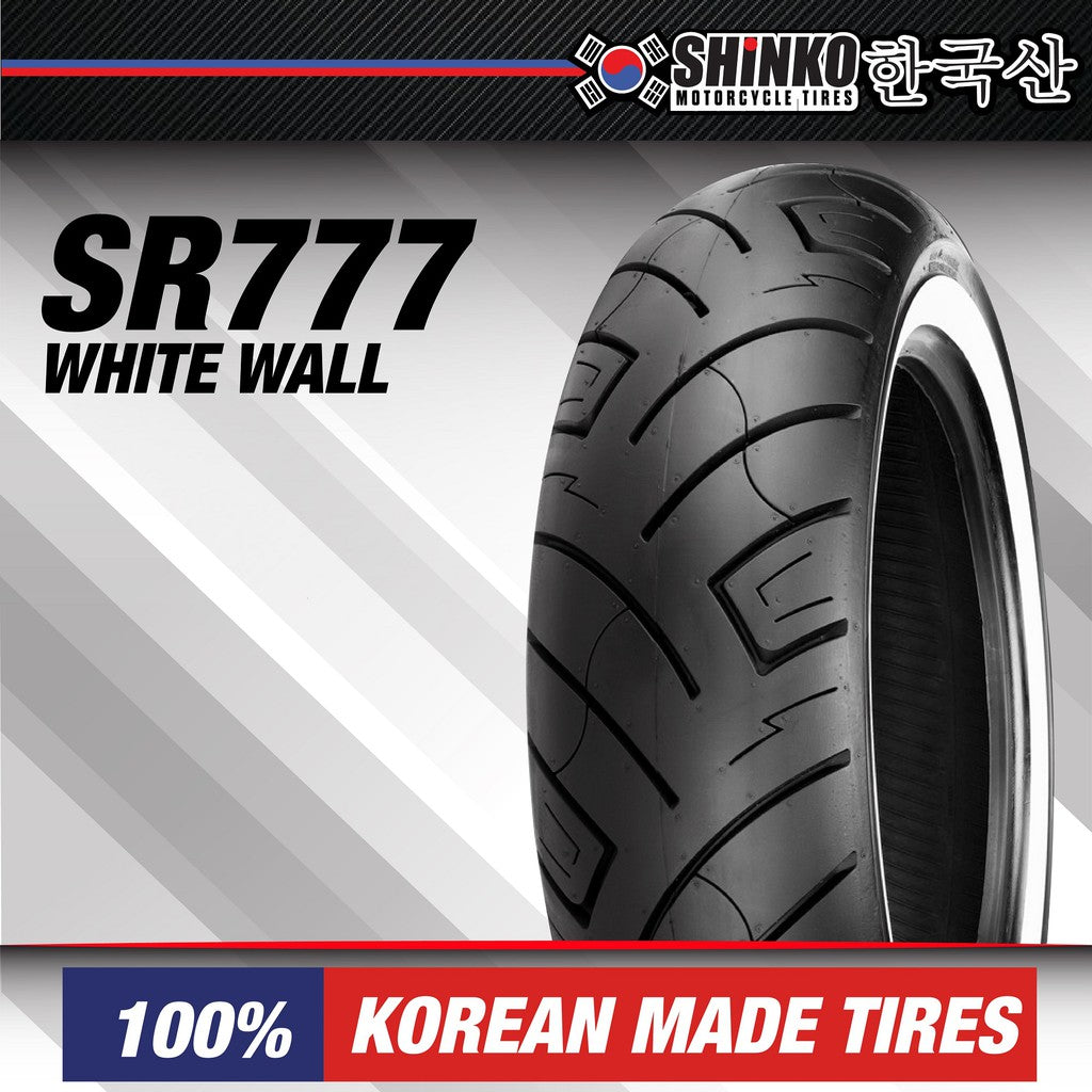Shinko Tires Tyres Tayar SR777 White Wall HARLEY DAVIDSON CHOPPER CLASSIC CRUISER 90/90-21 100/90-19 120/70-21 130/90B16