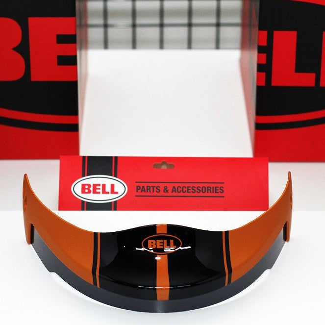 Bell Visor Sparepart for Eliminator Series (Visor Rally Matte/Gloss Black/Orange)