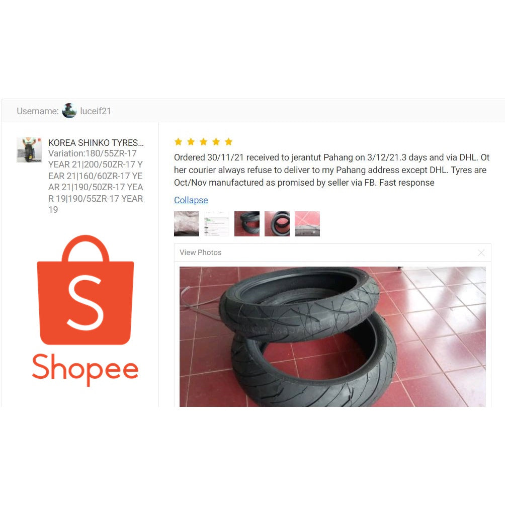 SHINKO TIRE TAYAR TYRES F016 R016 120/70 120/60 160/60 180/55 190/50 190/55 200/50 DUCATI SUZUKI KAWASAKI YAMAHA HONDA