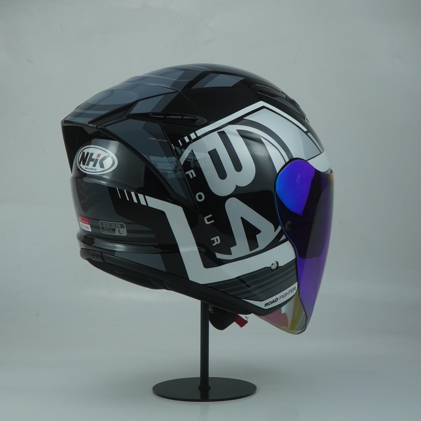 NHK Helmet S1GP S B-Four (Black/Silver Gray Glossy)