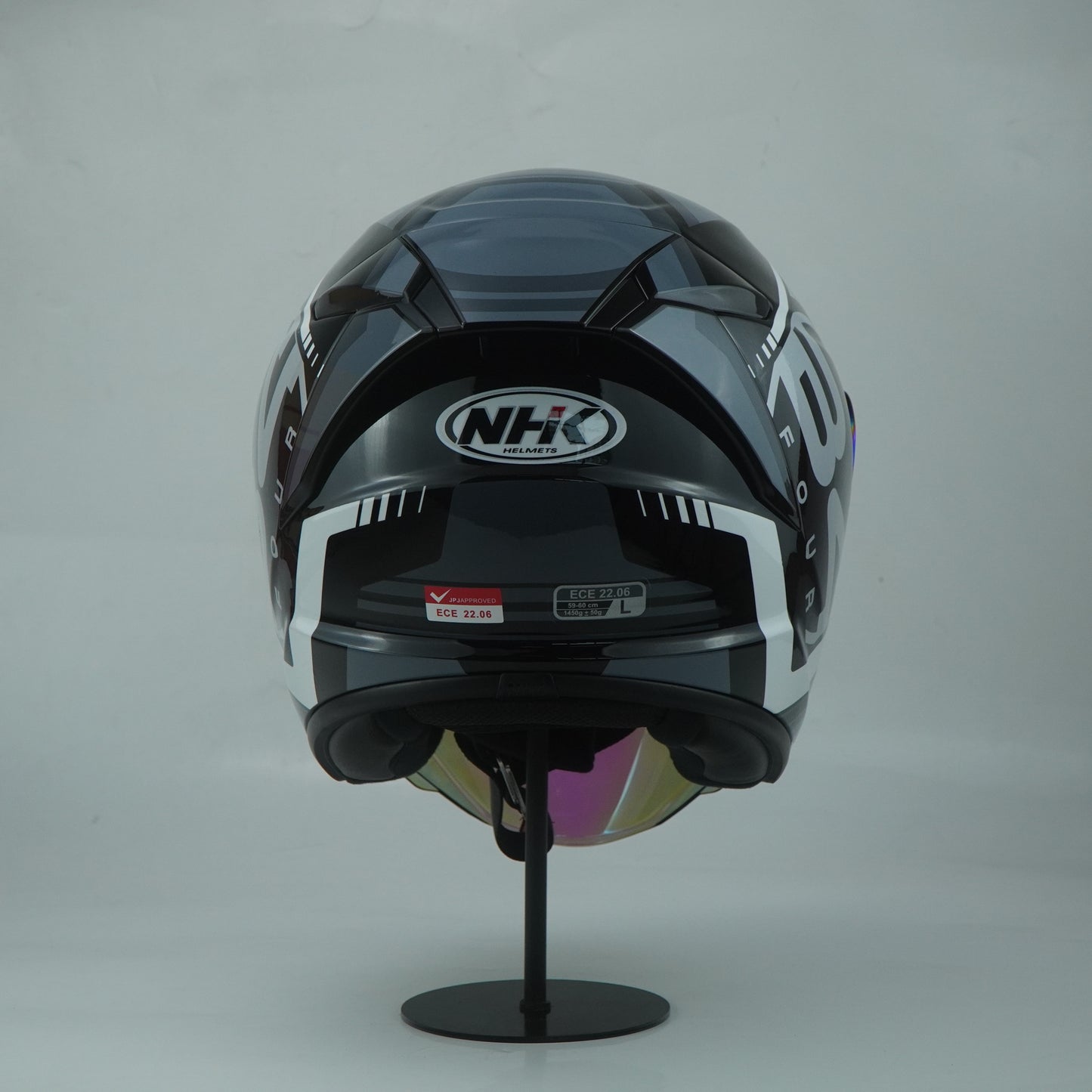 NHK Helmet S1GP S B-Four (Black/Silver Gray Glossy)