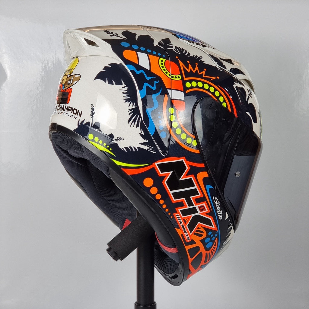 NHK Helmet GP R Tech Remi Gardner #3 (Champion White Glitter Glossy)