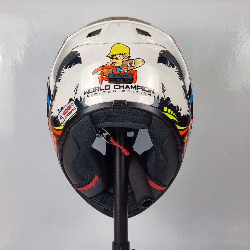 NHK Helmet GP R Tech Remi Gardner #3 (Champion White Glitter Glossy)
