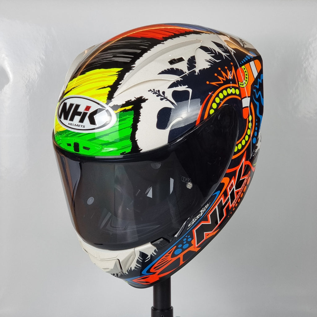 NHK Helmet GP R Tech Remi Gardner #3 (Champion White Glitter Glossy)