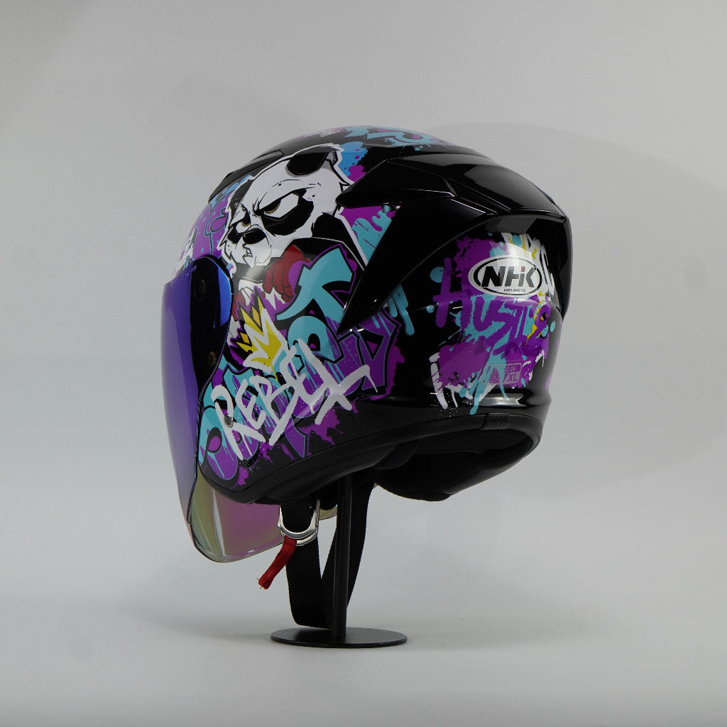 NHK Helmet S1GP S Mural (Black/Tosca Glossy)
