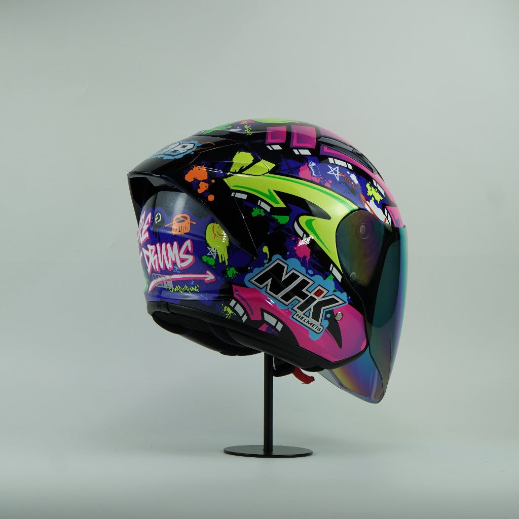 NHK Helmet S1GP S Tamburini (Black Met Blue Glossy)