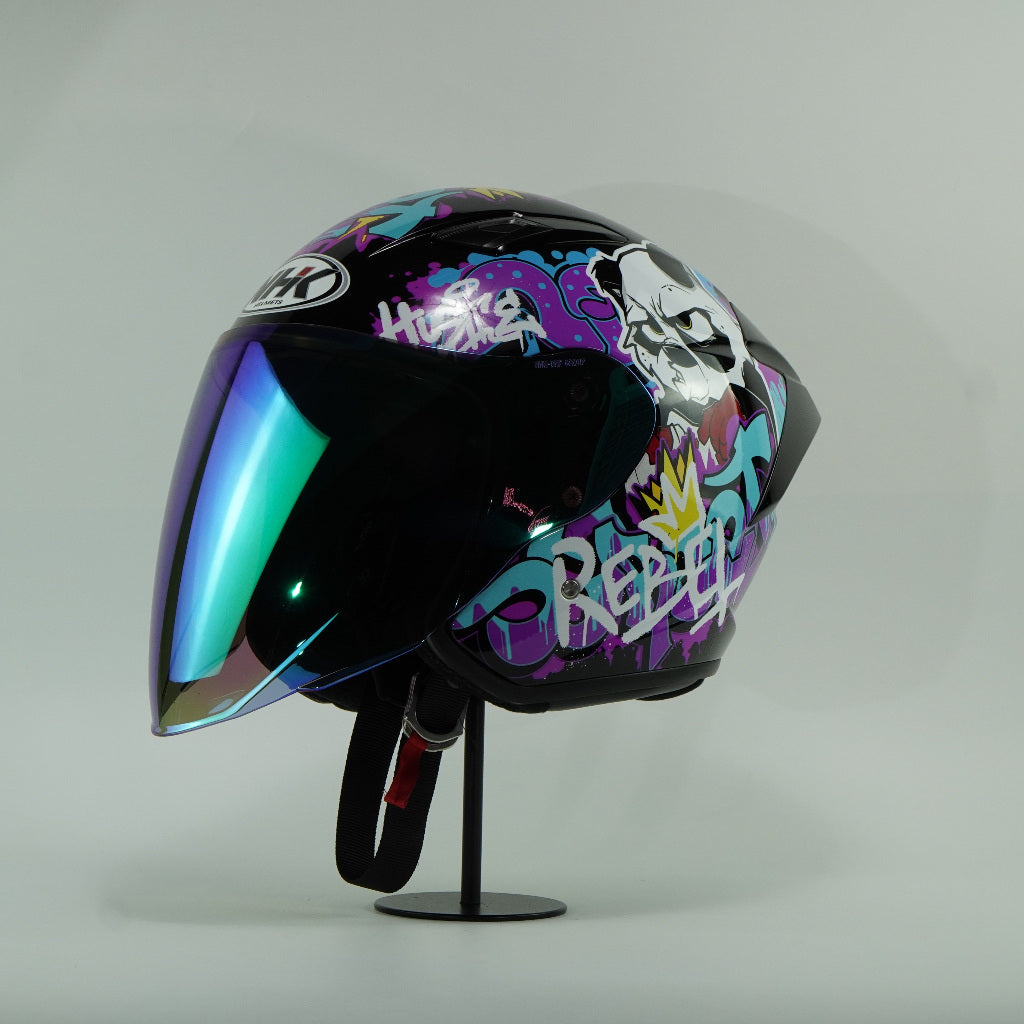 NHK Helmet S1GP S Mural (Black/Tosca Glossy)