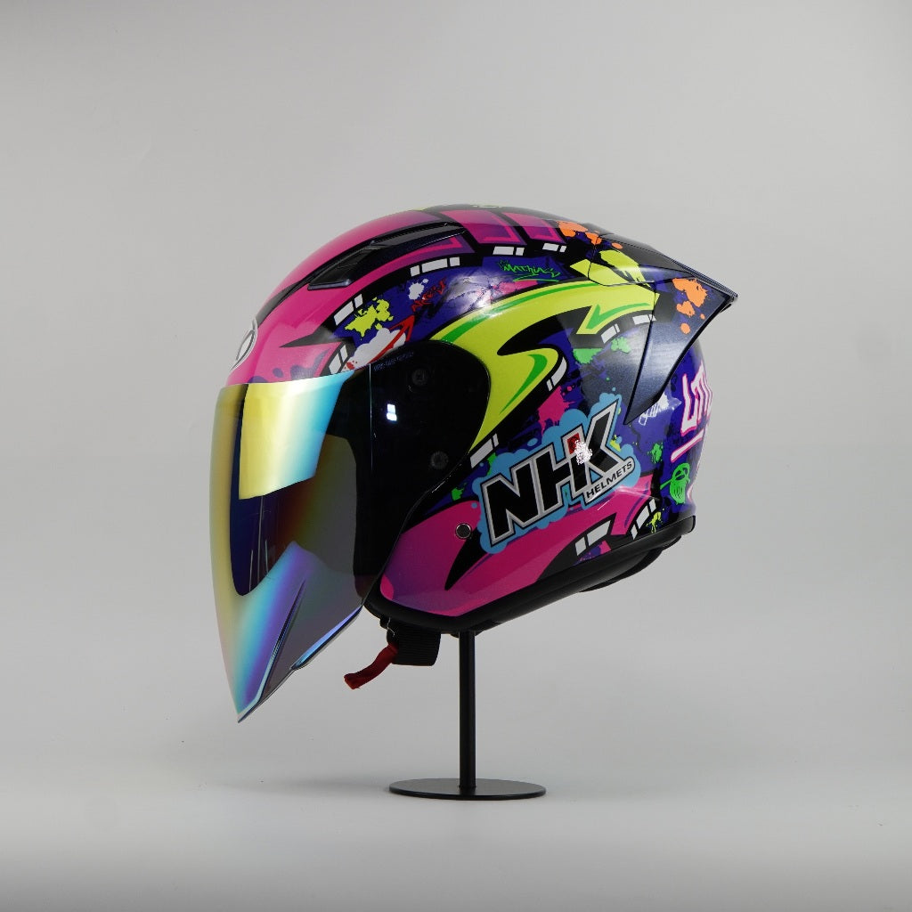NHK Helmet S1GP S Tamburini (Black Met Blue Glossy)