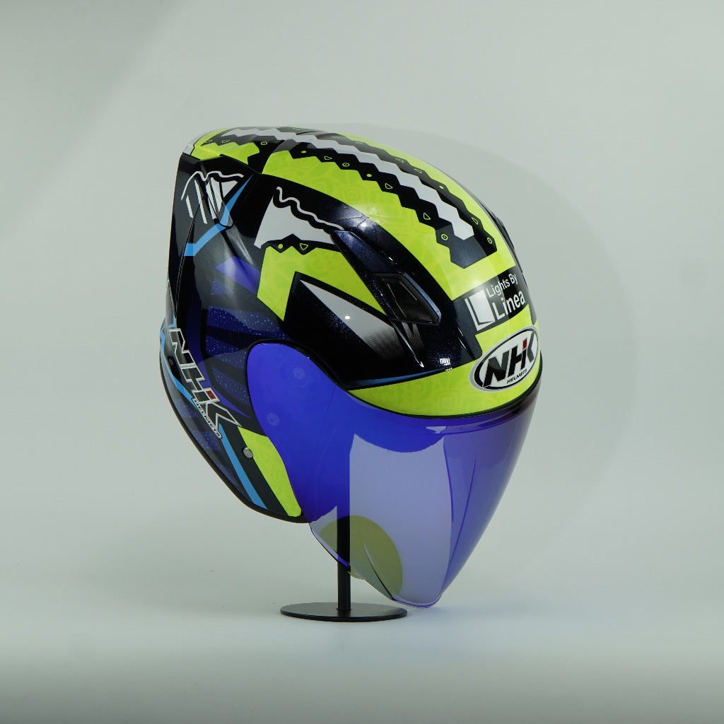 NHK Helmet S1GP S Roberts (Black Metallic Blue Glossy)