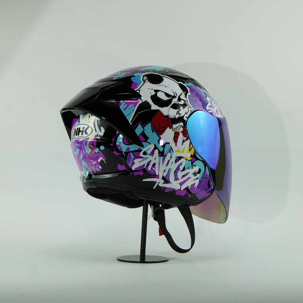 NHK Helmet S1GP S Mural (Black/Tosca Glossy)