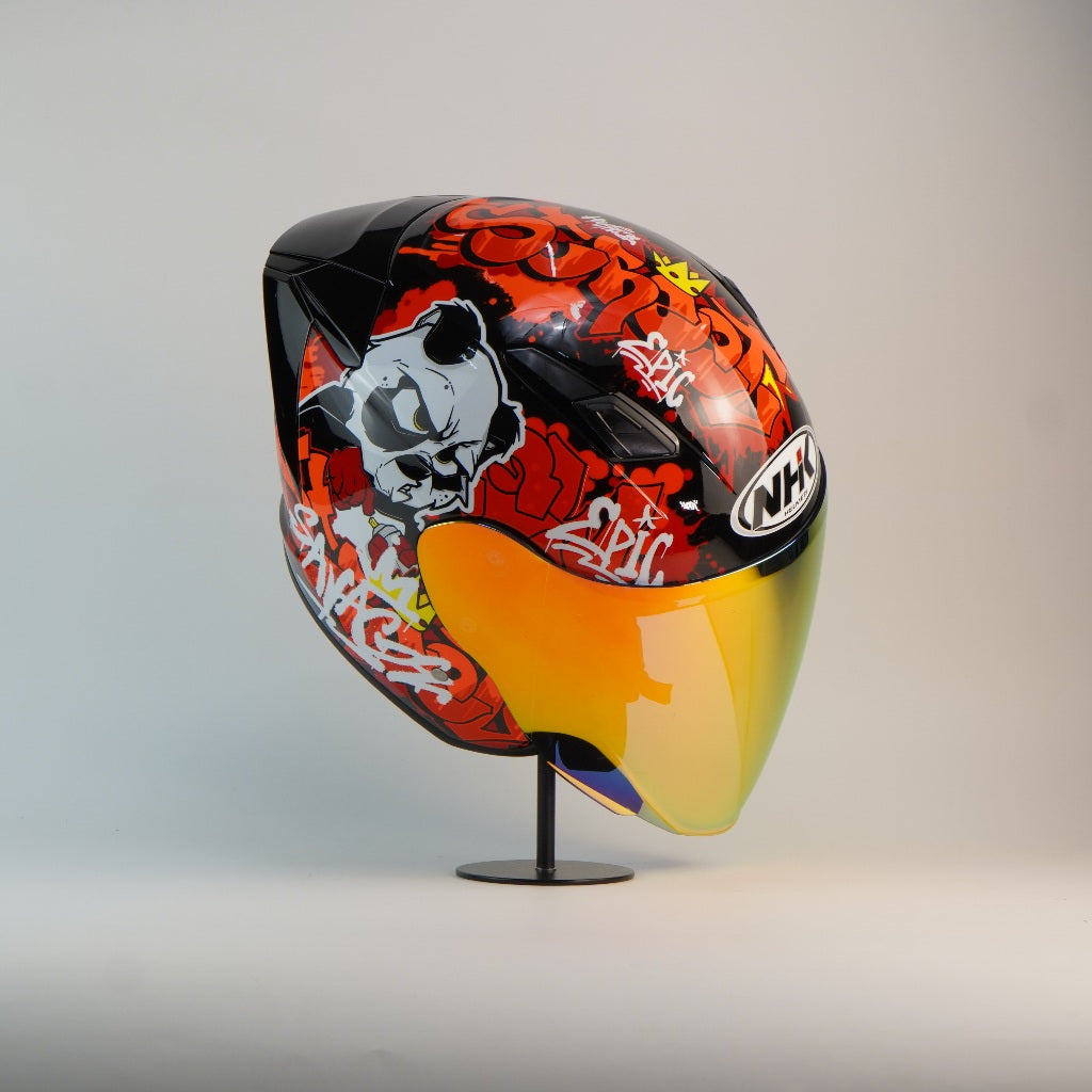 NHK Helmet S1GP S Mural (Black/Red Glossy)