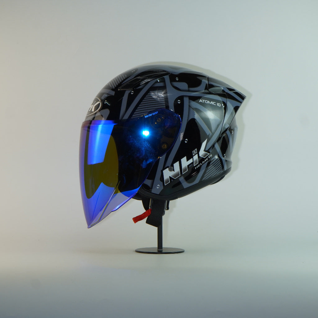 NHK Helmet S1GP S Atomic (Black/Silver Glossy)