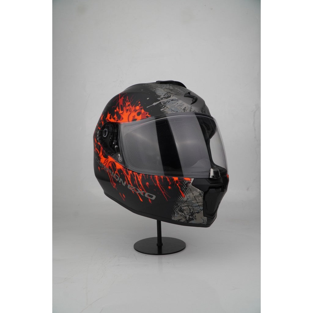 Scorpion Helmet Exo-391 (WOLF MATT BLACK / RED)