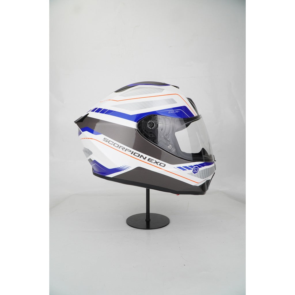 Scorpion Helmet Exo-391 (LEO WHITE/ BLUE)