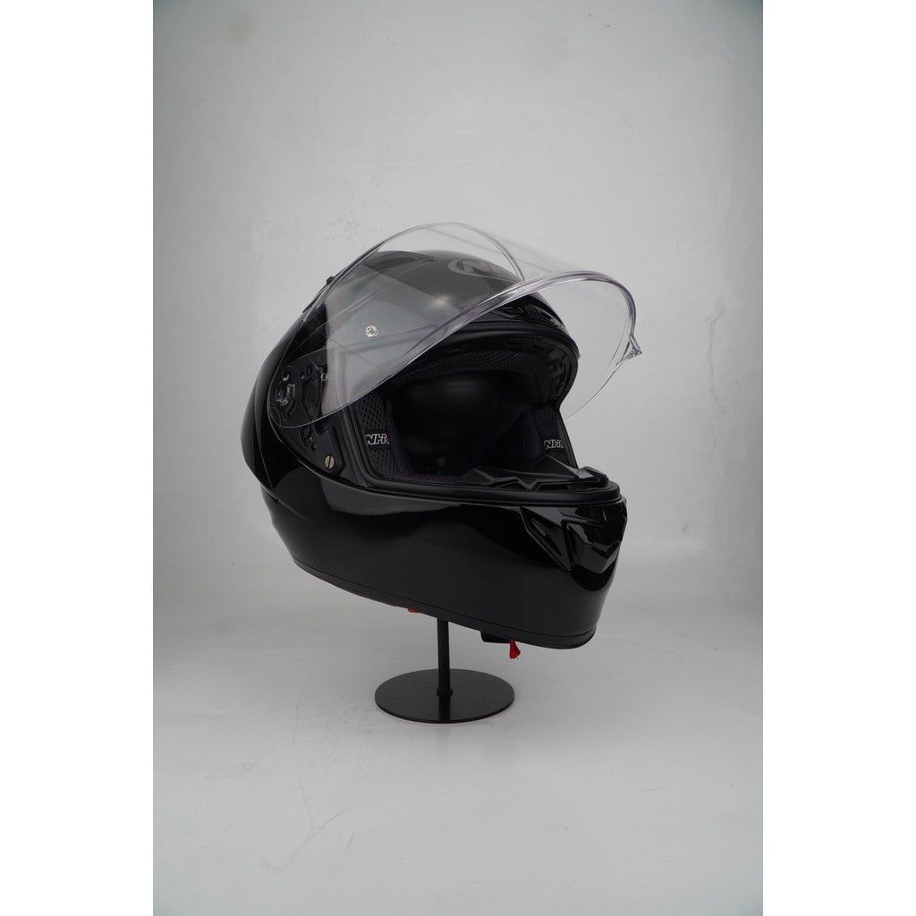 NHK HELMET GP-R Tech Solid - Black Glossy