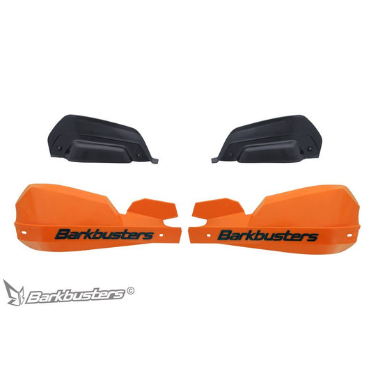 Barkbusters VPS Plastic Guard - Orange with Wind Deflector Set Black (VPS-203-00-OR)