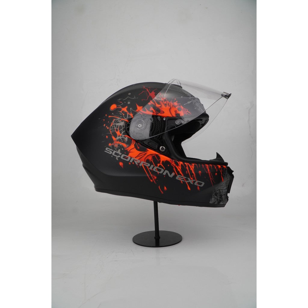 Scorpion Helmet Exo-391 (WOLF MATT BLACK / RED)