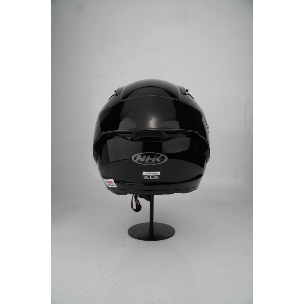 NHK HELMET GP-R Tech Solid - Black Glossy