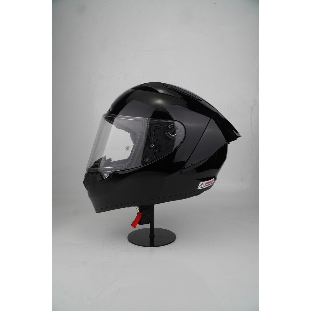 NHK HELMET GP-R Tech Solid - Black Glossy