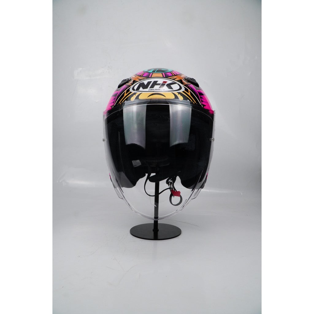 NHK HELMET S1GP S Alex Escrig #5 - Black/Pink Glossy