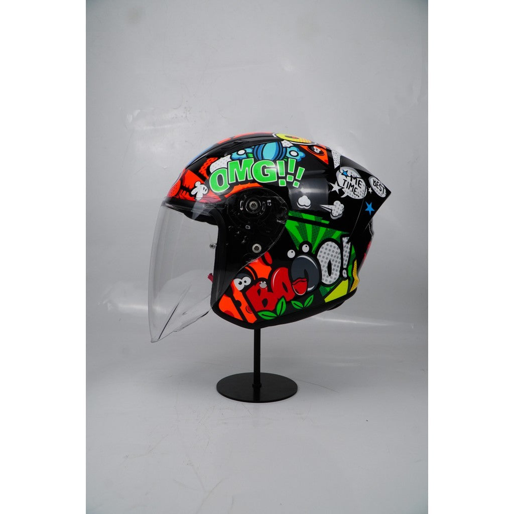 NHK HELMET S1GP S Bobend #10 - Black Glossy