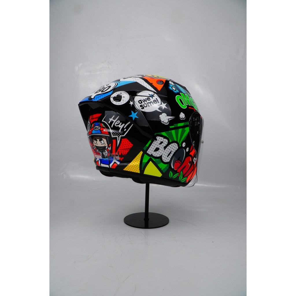 NHK HELMET S1GP S Bobend #10 - Black Glossy