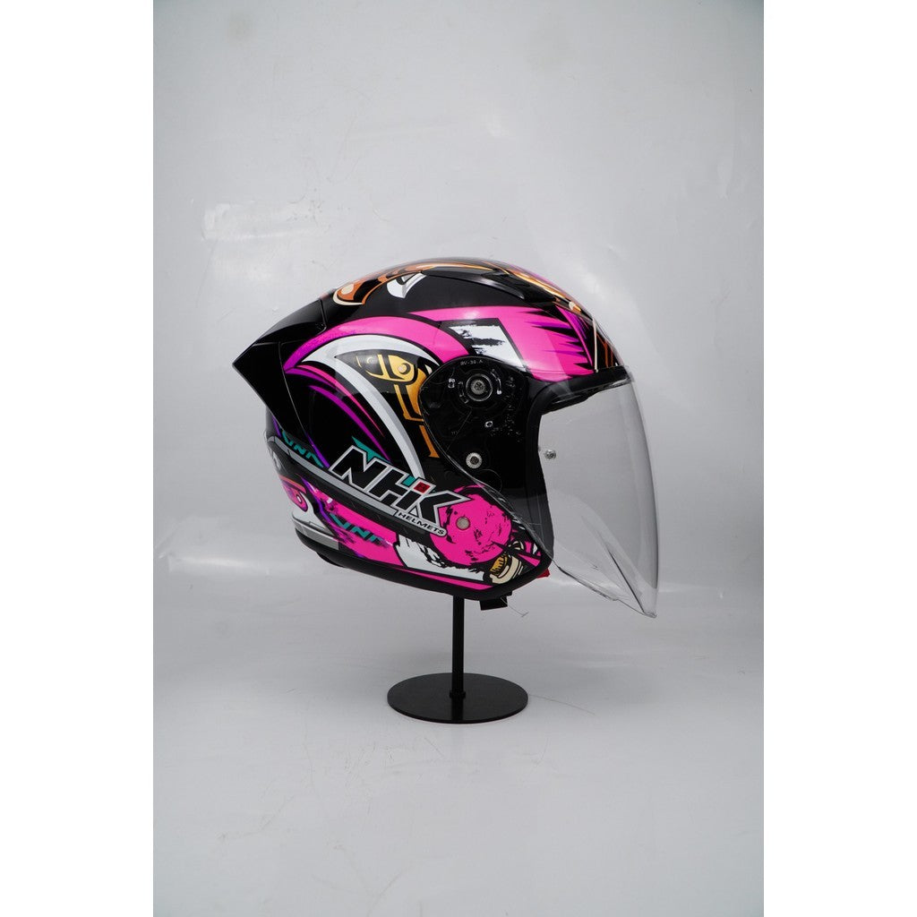 NHK HELMET S1GP S Alex Escrig #5 - Black/Pink Glossy