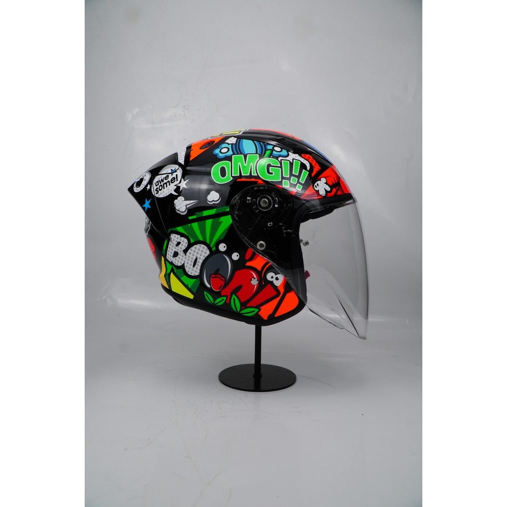 NHK HELMET S1GP S Bobend #10 - Black Glossy