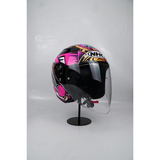NHK HELMET S1GP S Alex Escrig #5 - Black/Pink Glossy
