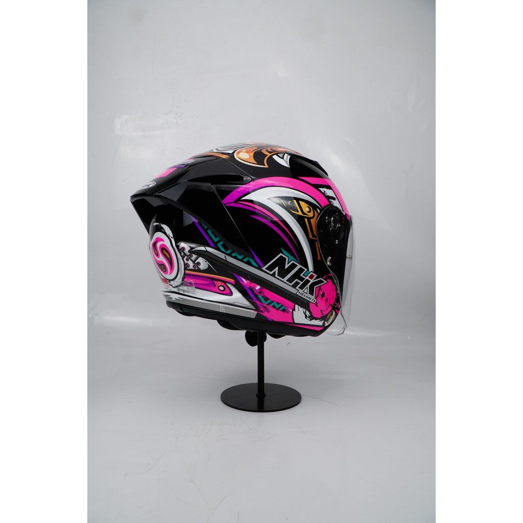 NHK HELMET S1GP S Alex Escrig #5 - Black/Pink Glossy