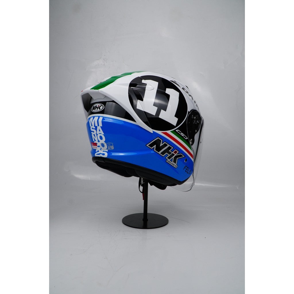 NHK HELMET S1GP S Mateo Ferrarri #2 - White Glossy